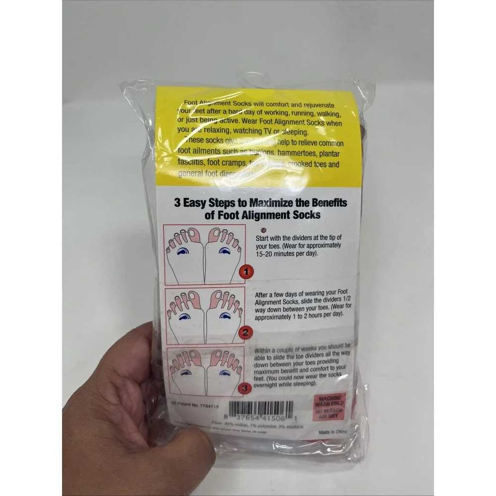 The Original FOOT ALIGNMENT Socks Medium W 7-9 M 5-8 Multi New